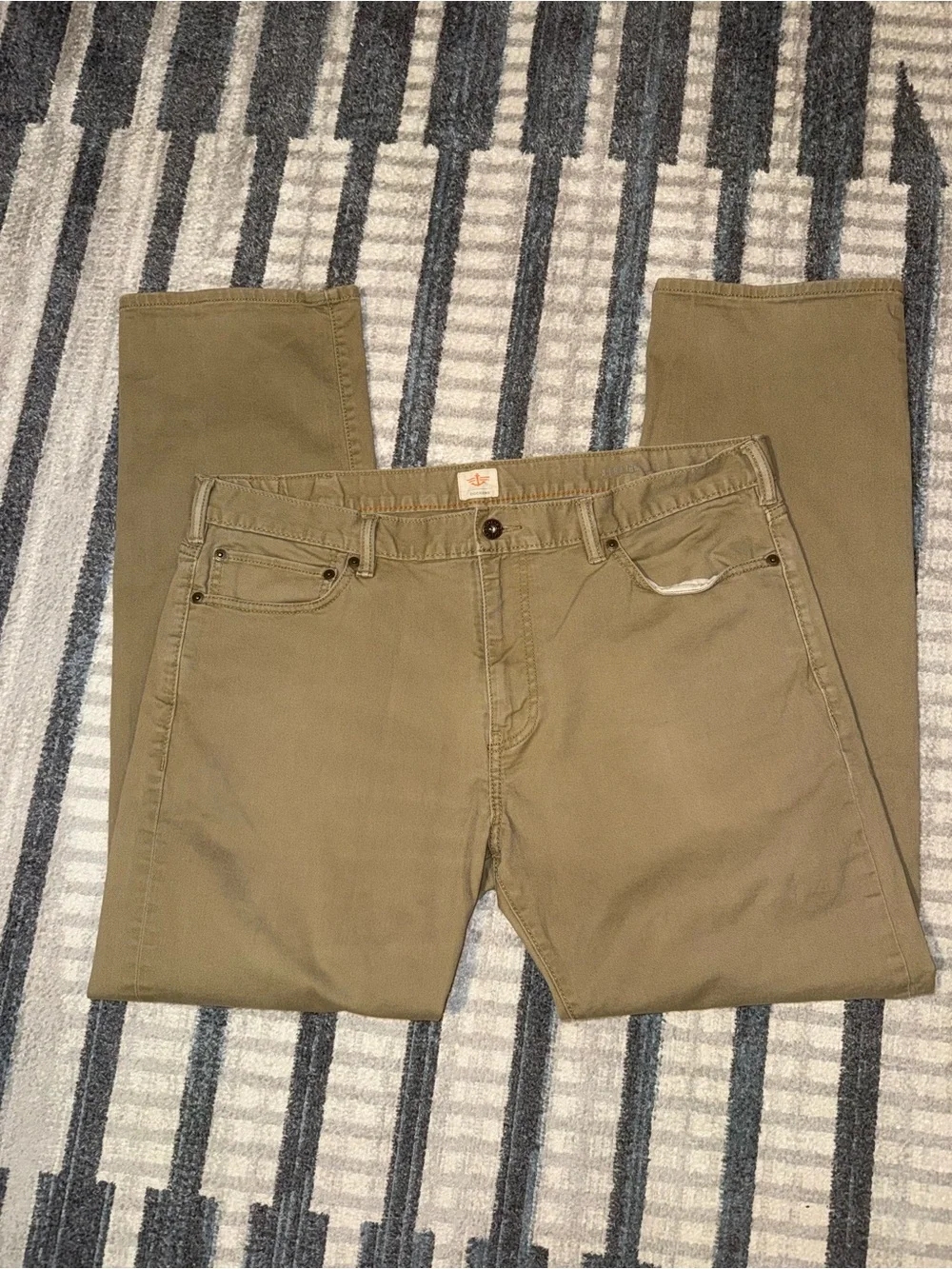 Dockers Retro Men's Khaki Straight Fit Casual Pants Size 38x32 Cotton Comfort